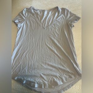 Lululemon pastel blue cotton v neck shirt